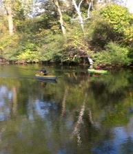 some canoes on the canal